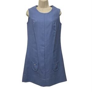 Vintage Sears Roebuck & Co Womens Dress Perma Prest 60’s Size 12 Cornflower Blue
